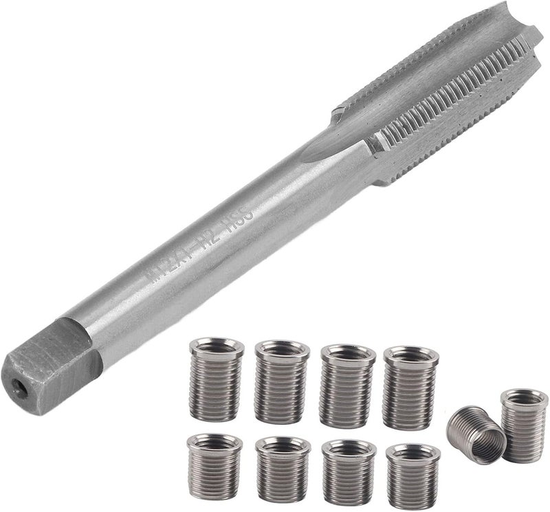 Camrusic Spark Plug Thread Repair kit, M10x1.0 Bolt, M12x1.0 Tap Stainless Steel Repair kit for Automotive Engine - Image 5